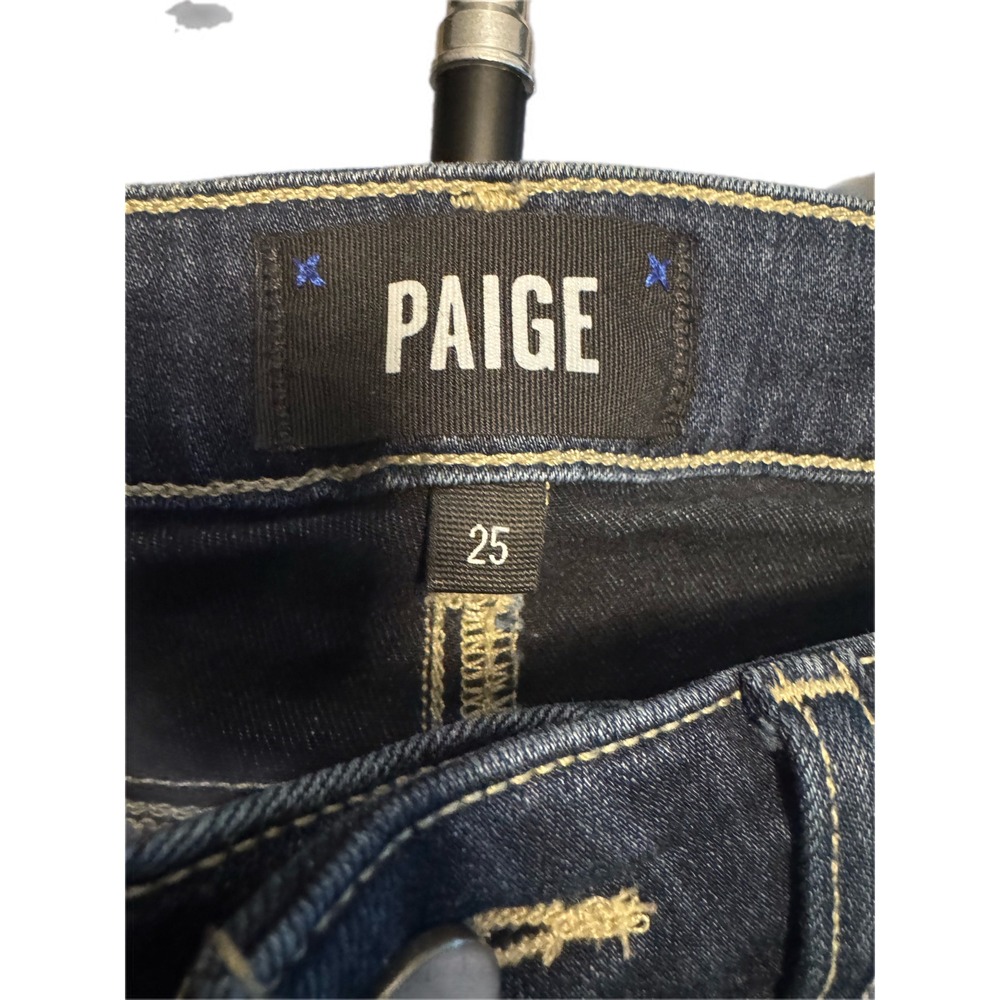 PAIGE Hoxton Ankle Skinny Jeans Dark Indigo High Rise Denim Womens Size 25 - Picture 2 of 7